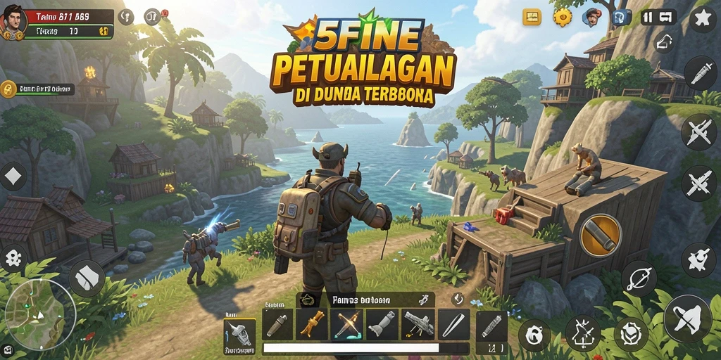 Screenshot gameplay 55FIVE di dunia terbuka yang memikat.