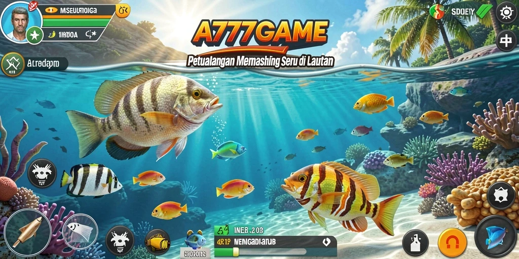 Screenshot A777GAME menunjukkan aksi memancing yang seru dan penuh tantangan.