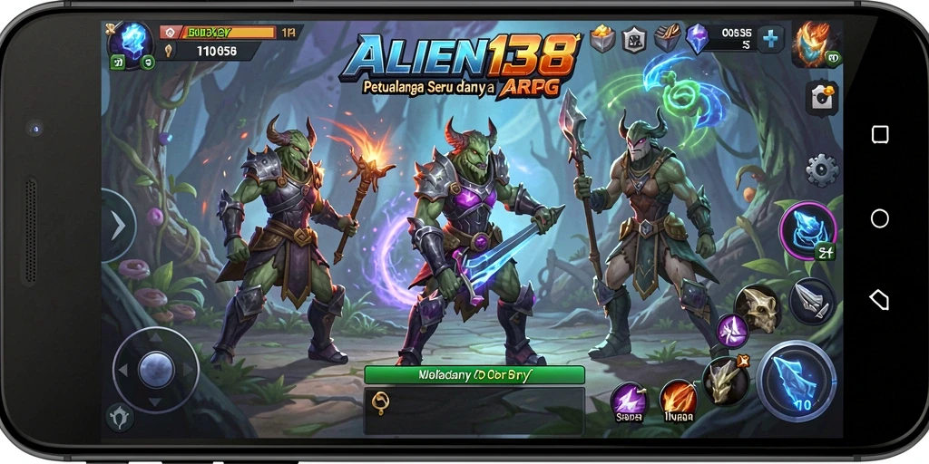 Tampilkan momen seru dalam gameplay ARPG ALIEN138.