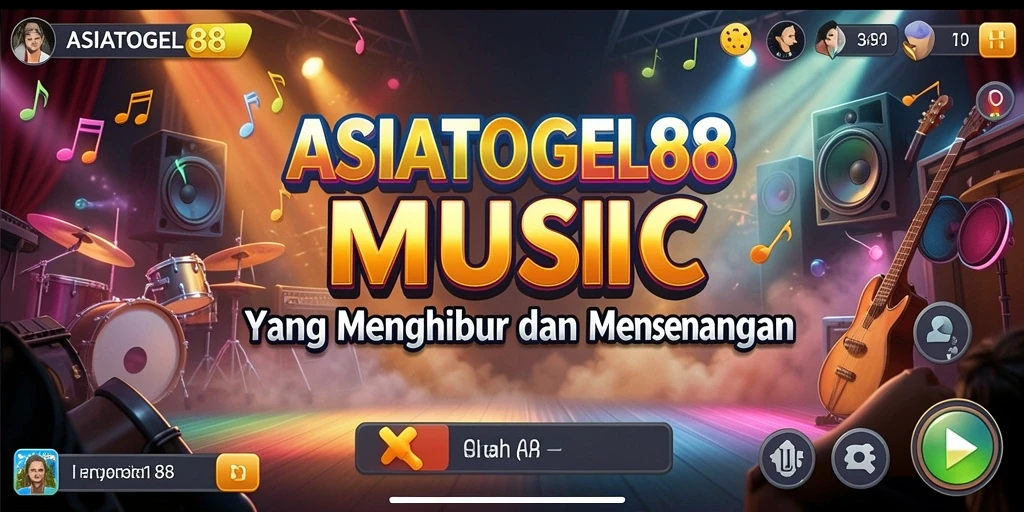 Tangkapan layar utama dari gameplay ASIATOGEL88 yang menunjukkan pengguna menikmati musik.