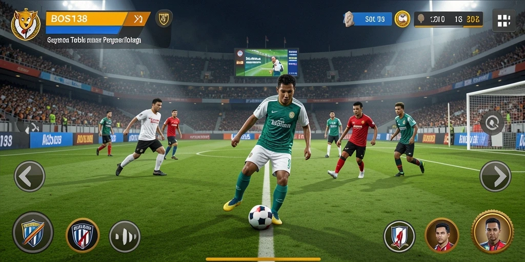 Gameplay seru dalam BOS138 dengan aksi sepak bola yang menegangkan.