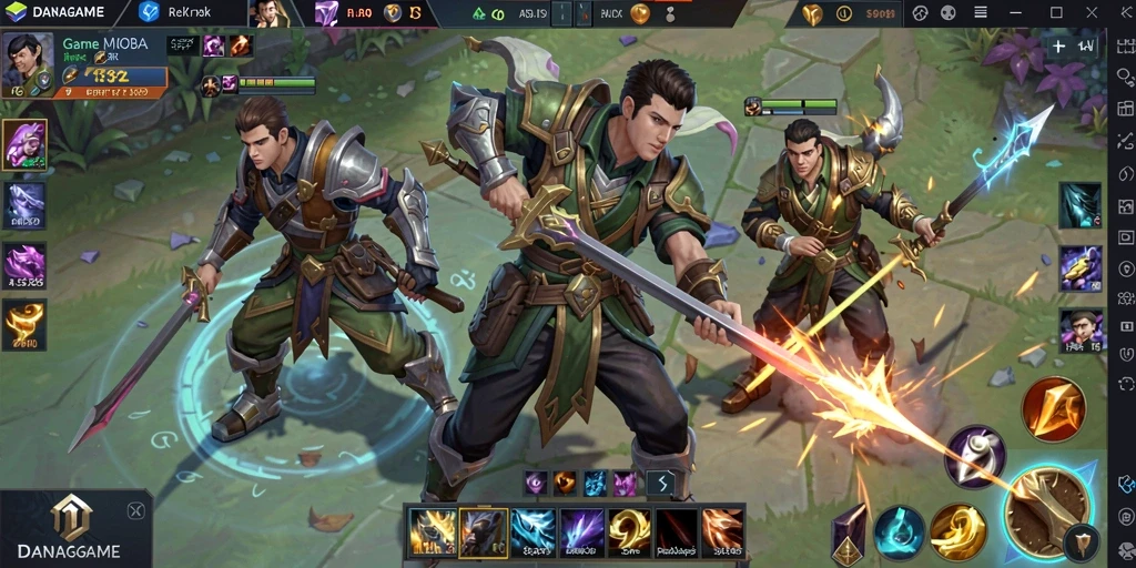 Tampilan gameplay seru di DANAGAME saat pertarungan intens.