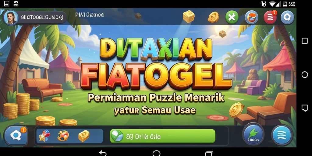 Tangkapan layar gameplay FIATOGEL yang menunjukkan tantangan puzzle yang seru.