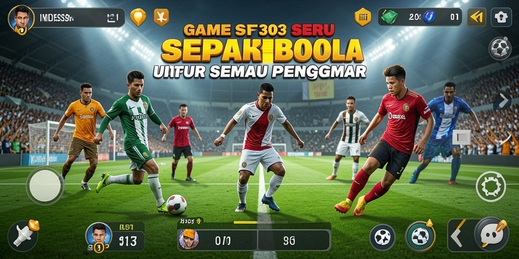 Tangkapan layar permainan <strong>INDESLOT303</strong> menunjukkan aksi sepak bola yang menegangkan.