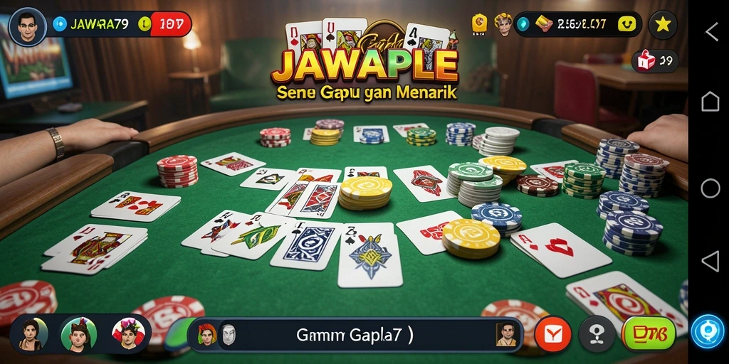Tampilan gameplay seru dalam permainan Gaple JAWARA79.