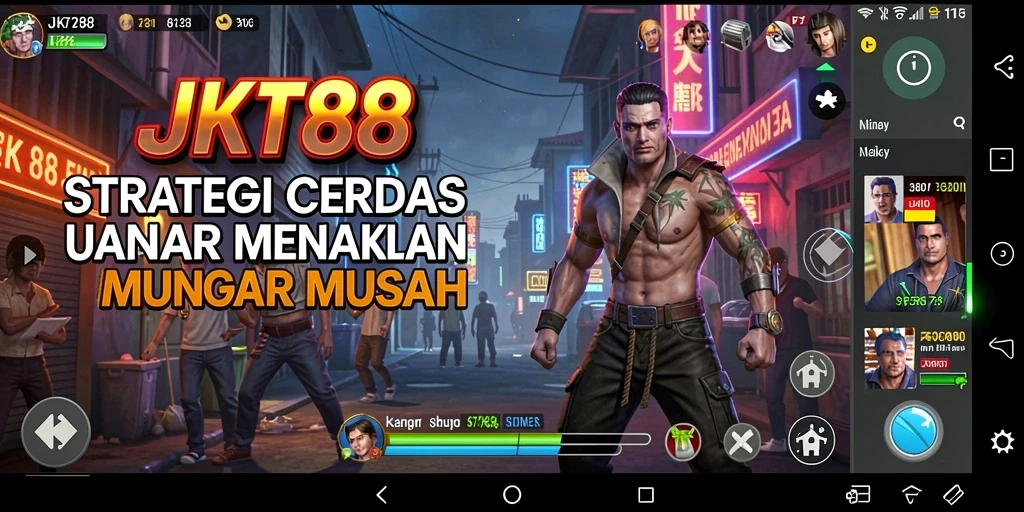 Screenshot JKT88 menampilkan aksi strategis dan pertempuran seru.