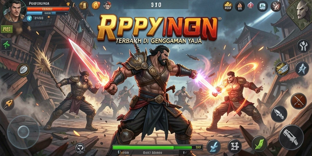 Tampilan gameplay RPYYY dengan aksi pertarungan mendebarkan.