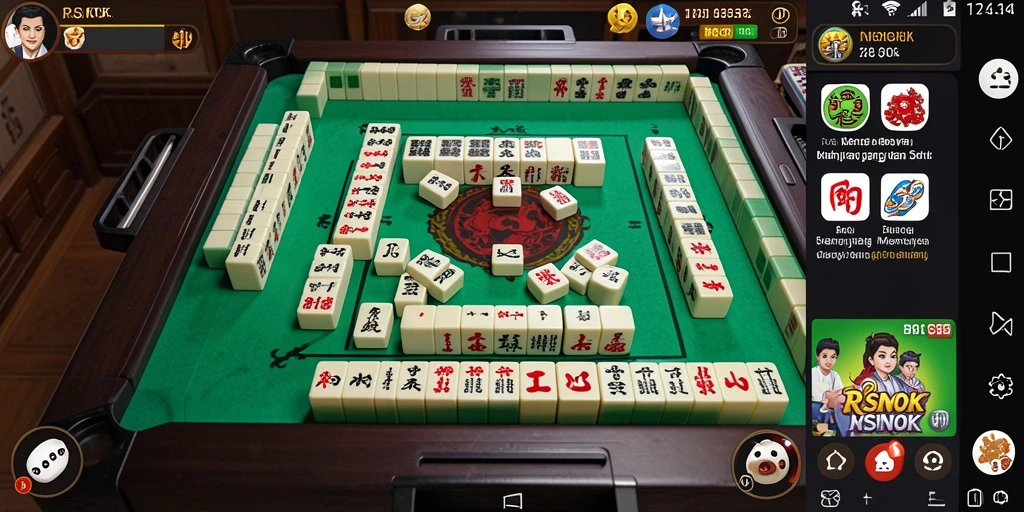 Screenshot utama RSNOK menampilkan gameplay Mahjong yang menarik.