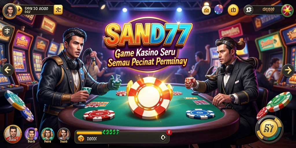 Screenshot gameplay SAND77 menampilkan keseruan permainan Kasino.