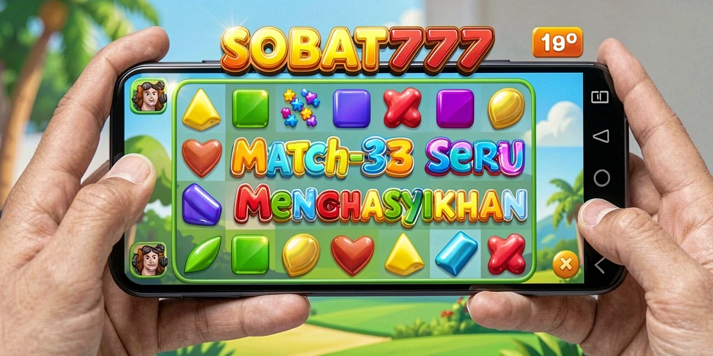 Tampilan menarik dari gameplay SOBAT777 dengan elemen Match-3.