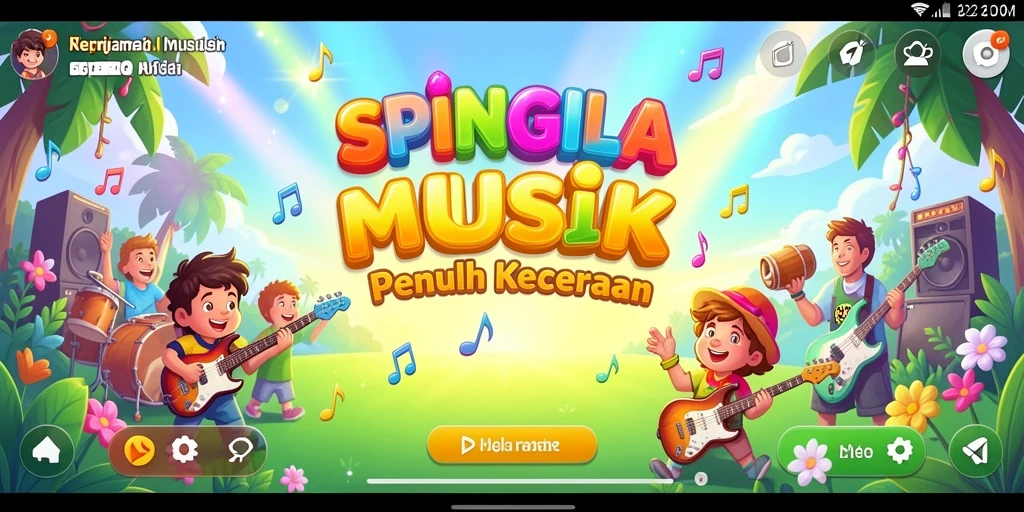 Tampilan gameplay SPINGILA dengan efek visual yang menarik.