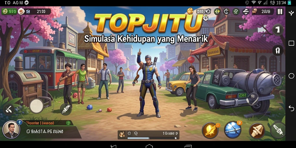 Tampilan gameplay menarik dari TOPJITU dengan misi simulasi yang menantang.