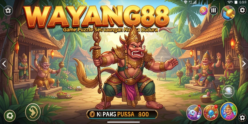 Tampilan gameplay seru dari WAYANG88 dengan tantangan puzzle.