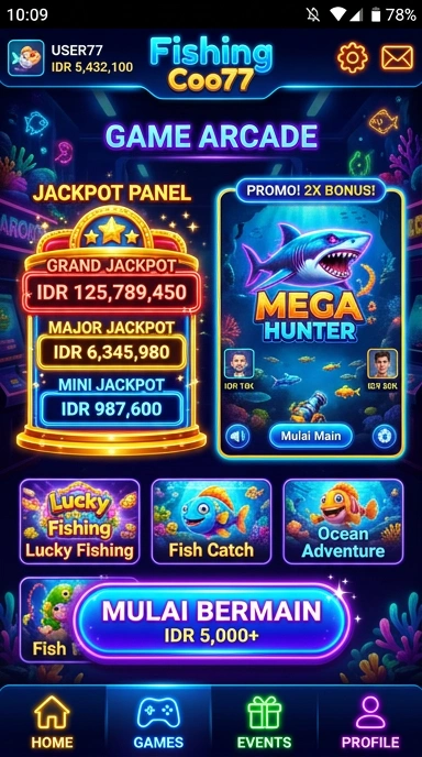 Tampilan fitur unduh cepat di aplikasi coo77 dengan beberapa pilihan aplikasi.